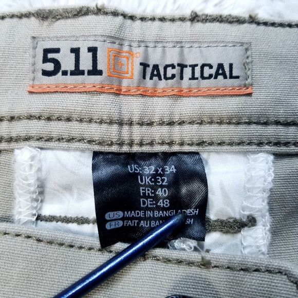 5.11 Tactical Jeans Mens 32x34 Brown Slim Straight Medium Wash Denim - Picture 3 of 11